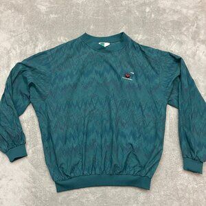 Vintage Turfer Atlanta Georgia Golf Pullover Mens Size 2XL Teal Windbreaker